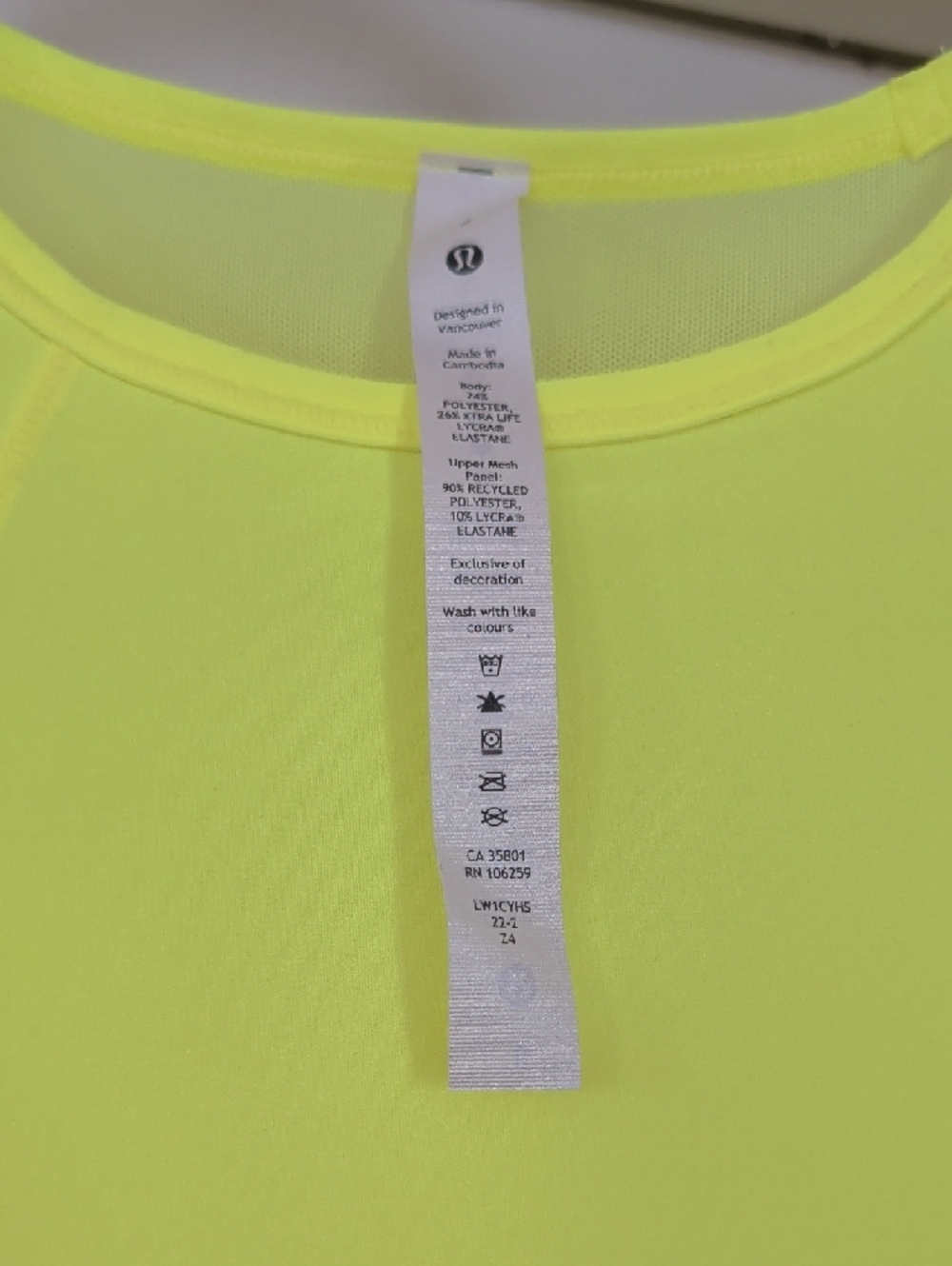 lululemon athletica Neon Yellow Performance Sculpt Tank - Picture 4 of 8